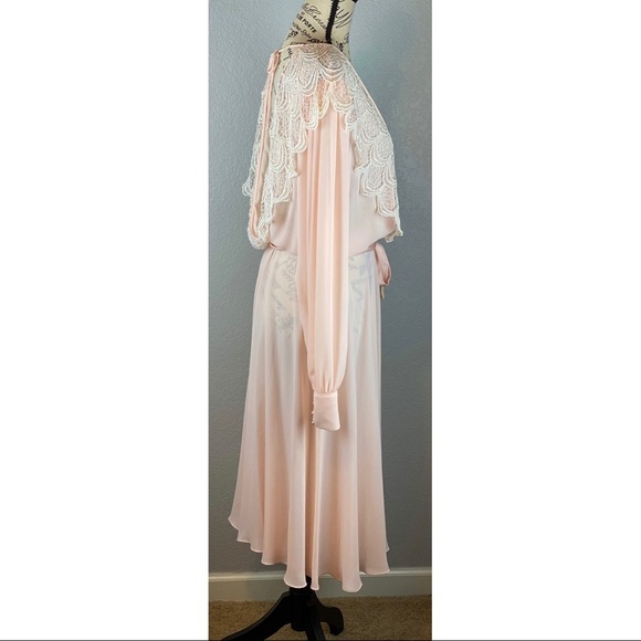 Vintage 80's Ursula of Switzerland Pink  Formal Dress - Picture 2 of 4